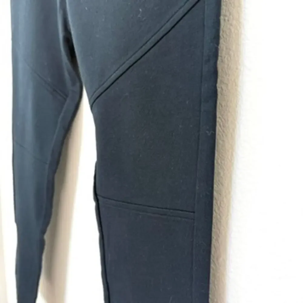 Lauren Ralph Lauren Moto Leggings Black Zip Ankle‎ Cotton Stretch Women S